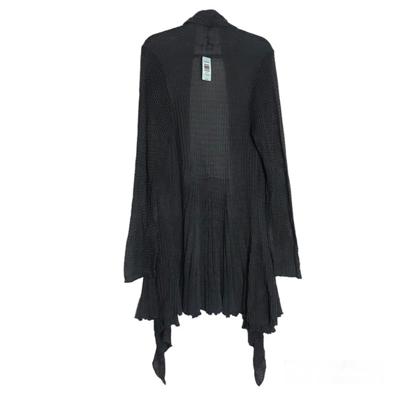 Torrid Womens Gray Open Knit Waterfall Open Front Duster Cardigan Size 2 2X Goth - Picture 2 of 15